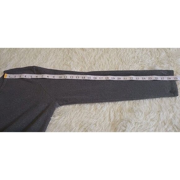 Cuddl Duds Fleecewear Stretch Crew Neck Charcoal Heather Long Sleeve Women XL - Picture 5 of 8